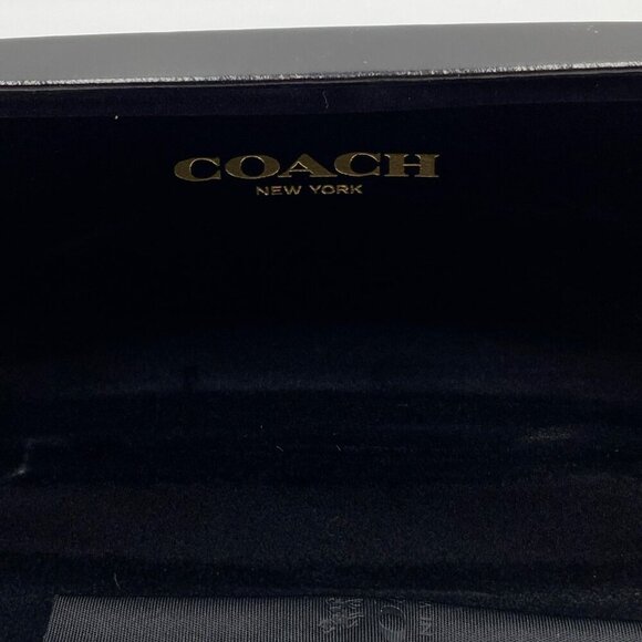 Coach Eye Glasses - Sunglasses Case w/Lenses Cleaner Cloth Black - Picture 5 of 8